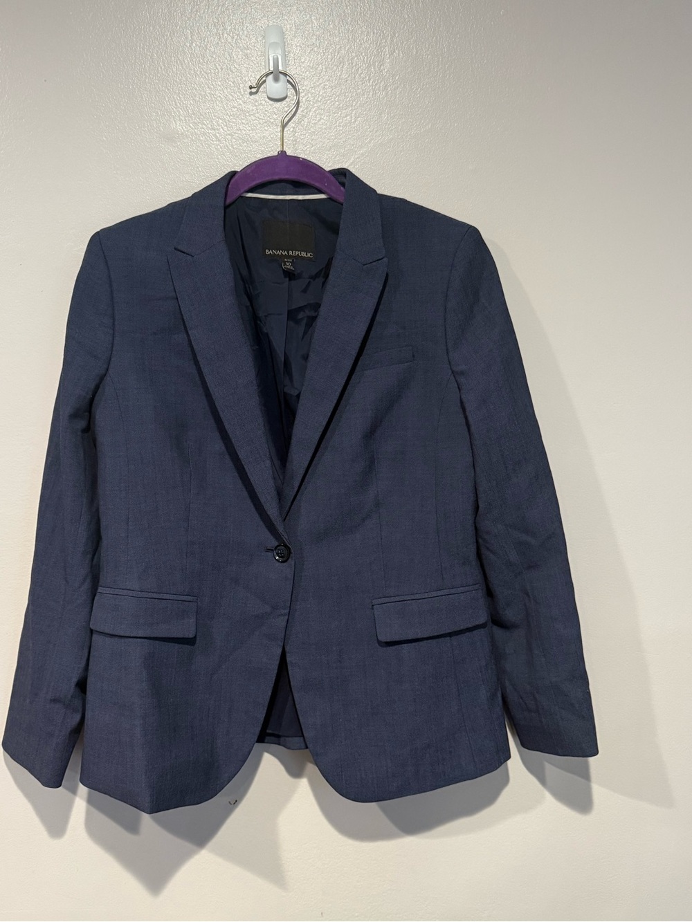 Banana Republic Navy Single-Button Blazer